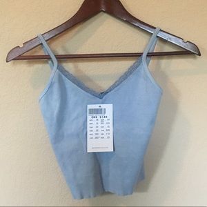 Brandy Melville nicolette baby blue lace cami